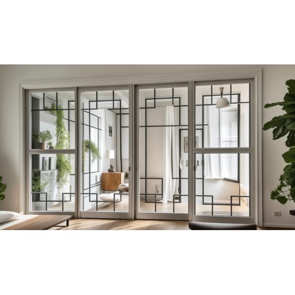 Quality Ventilated Residential Aluminium Sliding Glass Doors Fireproof ODM for sale