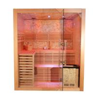 Quality Solid Hemlock Steam Indoor Dry Sauna room For 4 Person for sale