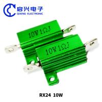 Quality RX24 Green Aluminum Case Wirewound Resistor LED Decoding Power Resistor 10w for sale