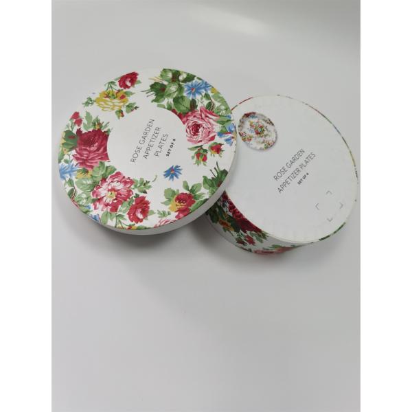 Quality CMYK Die Cut Gift Box Folding Aseptic / Biodegradable Round Shape for sale