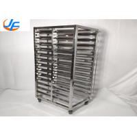 China RK Bakeware China Foodservice NSF 600 400 Stainless Steel Baking Tray Trolley / Stainless Steel Double Oven Rack factory