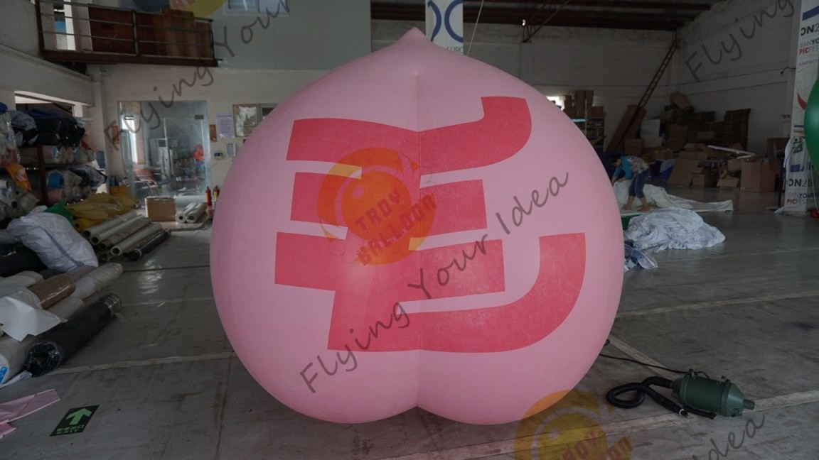 China 2m High Peach Fruit Shaped Balloons For Kids Party Birthday CE UL factory