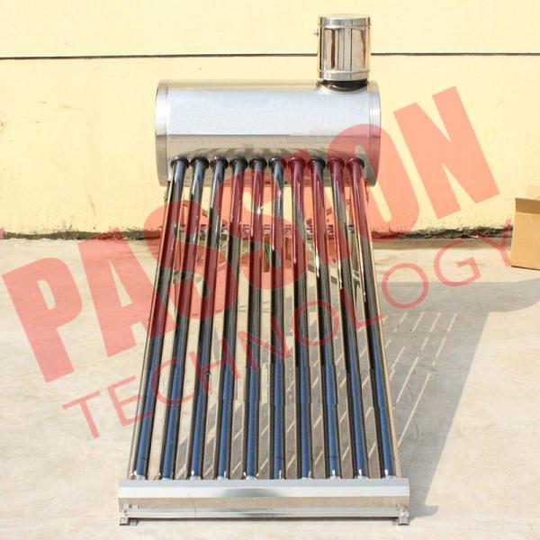 Quality Customized Color Vacuum Tube Solar Water Heater 5 / 8 / 15L Feeding Tank for sale