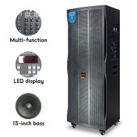 china Big Power 200W Active Outdoor Portable Speaker With Wheels For Party
