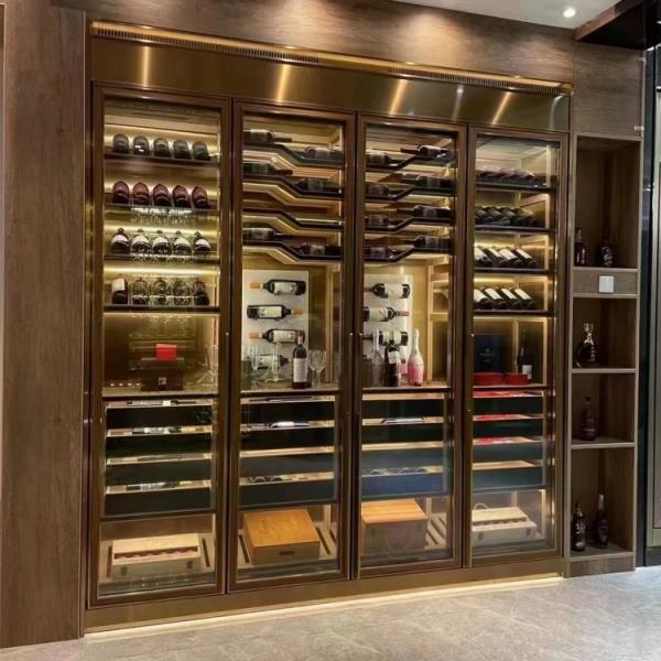 Quality SS201/SS304 Built In Wall Wine Cabinet Metal Customized Size for sale