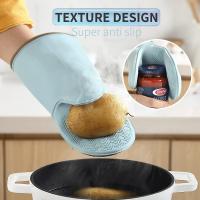 China Washable Oilproof Silicone Multifunctional Gloves Oven Mitts Nontoxic for sale