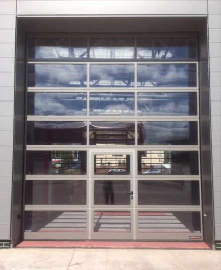 China Powder Coating Sectional Aluminium Garage Doors Acoustic Insulation factory
