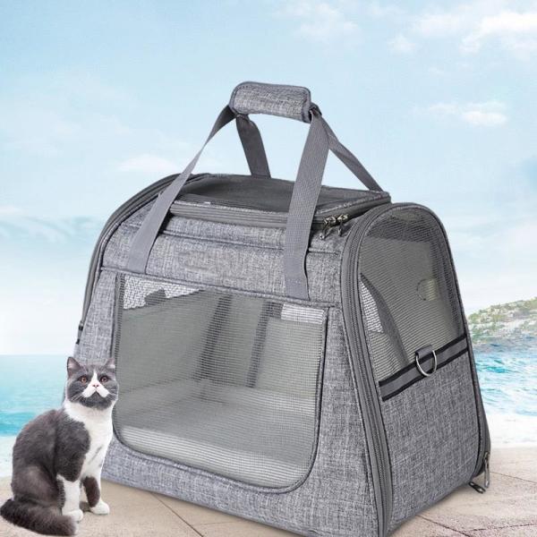 Quality Soft Sided Air Large Pet Carrier Travel Bag Tote Purse 45L×25W×34H cm for sale