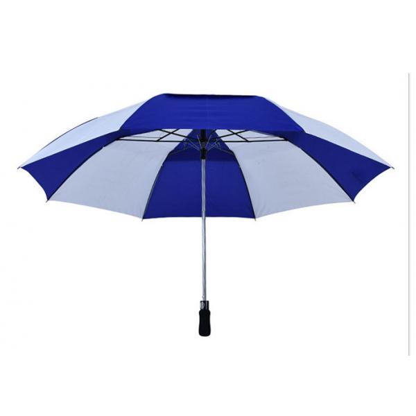 Quality Large Automatic Compact Golf Umbrella Double Layer EVA Handle Customized Design for sale
