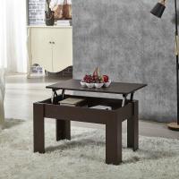 China square Dark Brown 15KG Solid Wood Coffee Tables factory