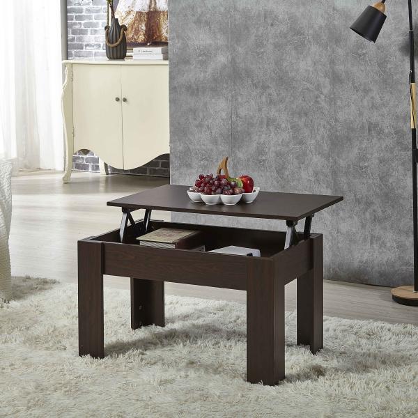 Quality square Dark Brown 15KG Solid Wood Coffee Tables for sale