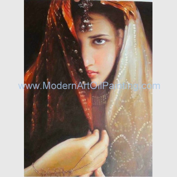 China Handmade Arabian Girl Oil Painting Reproduction Historical People Painting on canvas factory
