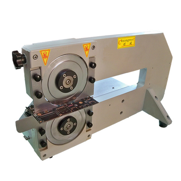 Quality Pcb V-Cutting Mahine Motorized V-groove Pcb Depaneler with Circular Blades for sale