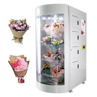 Quality 360 Rotation Segregation Flowers Bouquet Vending Machine With Transparent Shelf for sale