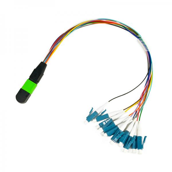 Quality Customized 12 Core 0.9mm MPO Fiber Patch Cord Singlemode 1M Fanout for sale