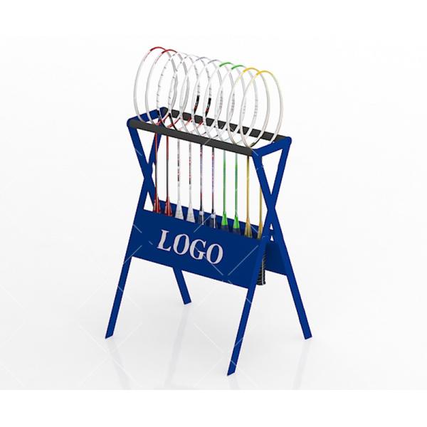 Quality ​Eco Friendly Sports Display Rack Tennis Racket Display Rack Red / Blue / Gray for sale