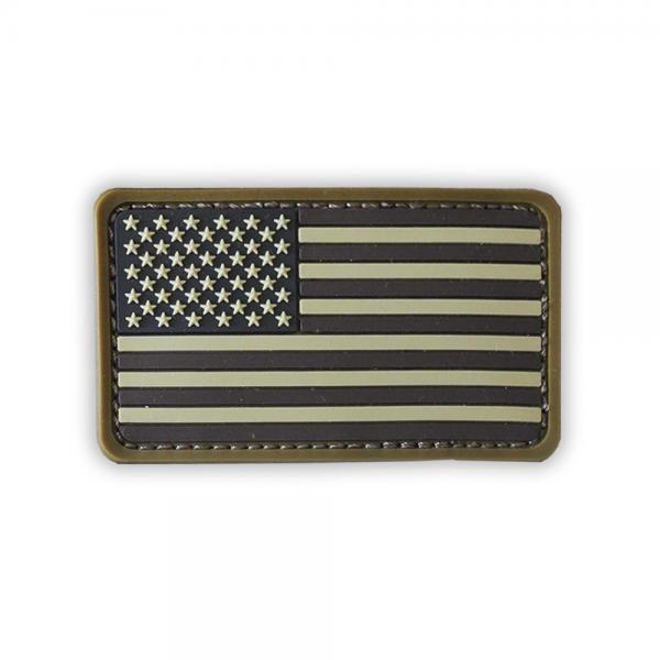Quality National Flag PVC Badge Patch Silicone Material For Armband Veteran Bag for sale