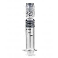 Quality Borosilicate Glass Luer Lock Oil Syringe 1mL Prefillable For Cannabis CBD Oil for sale