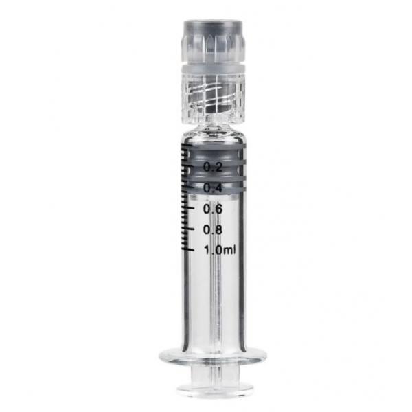 Quality Borosilicate Glass Luer Lock Oil Syringe 1mL Prefillable For CBD Oil for sale