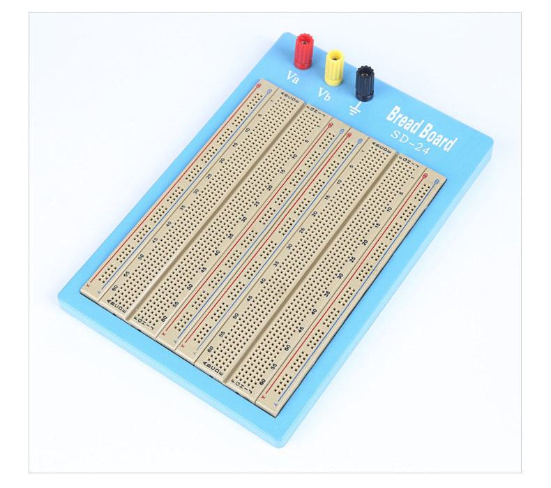 China Brown Solderless Circuit Board , Circuit Bread Board With Blue Plate factory