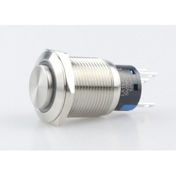 Quality 12V Ring LED Metal Push Button Momentary Power Switch IP67 High Round Head for sale