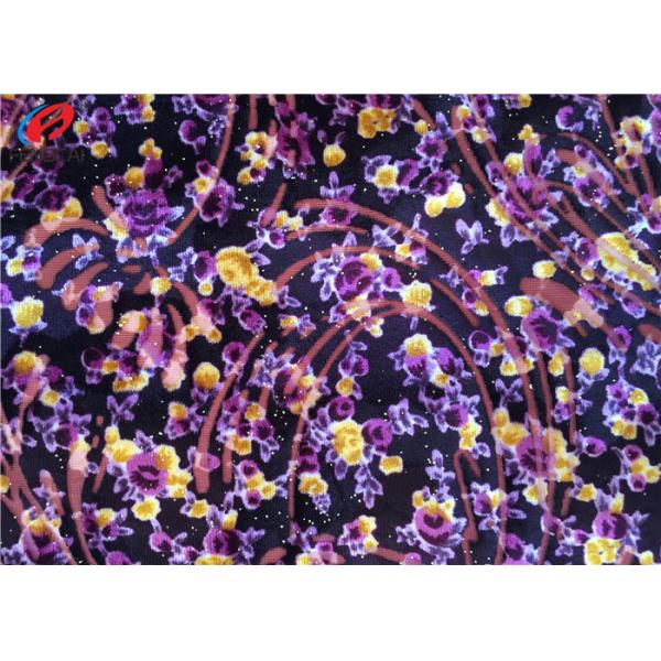 Quality 95 % Polyester 5 % Spandex 4 Way Stretch Velvet Fabric , Burnout Fabric For for sale