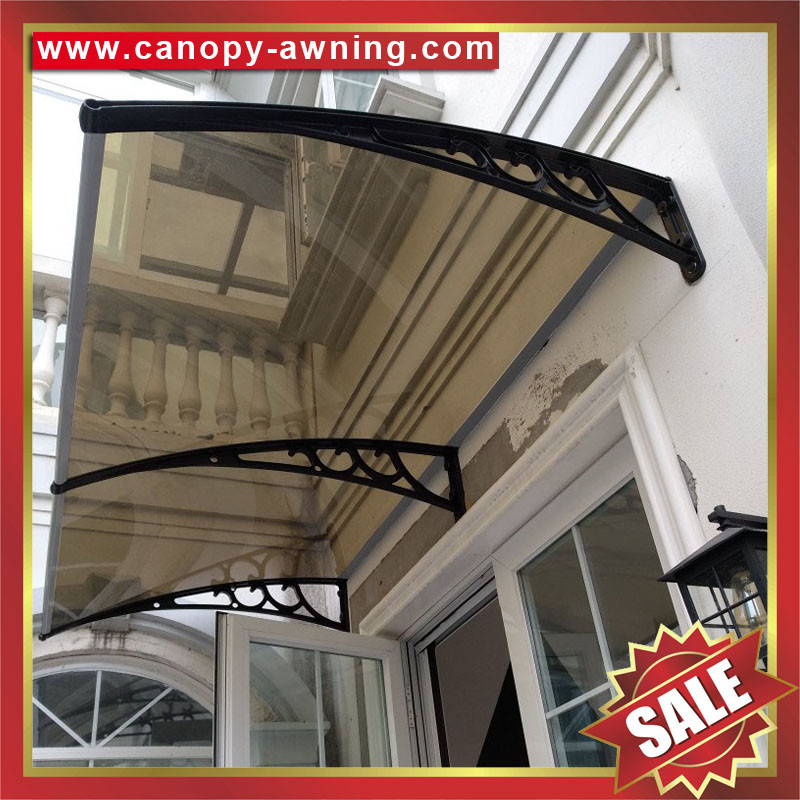 China house diy door window pc polycarbonate canopy awning shelter canopies shield with aluminum alu bracket arm for sale for sale