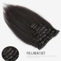 China Kinky Dark Brown Hair Extensions Weave Clip In Long Straight ODM factory