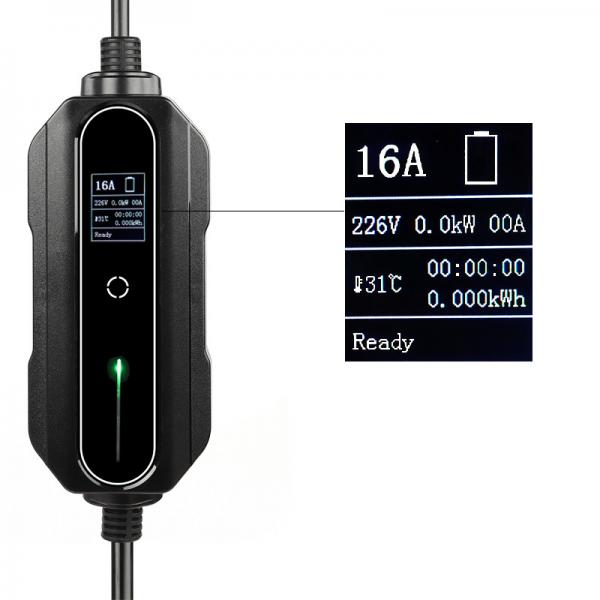 Quality IEC 62196-2 Thermoplastic ABS Portable Electric Vehicle Charger 16A 3.7kW for sale