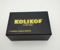 China Rigid Paper Caviar Gift Set Book Shape Grade With Sponge Inner Tray factory