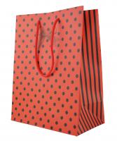 China Red Customized Paper Bags Christmas Gift Bag With Red Rope / Cute Printed factory