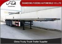 China 70 Ton 4 Axles 40ft 45ft Flatbed Container Delivery Semi Truck Trailer , Transportation Trailer factory