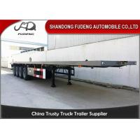 China 4 Axles 40ft Flatbed Container Semi Trailer With 12 Twist Locks Flat Bed Semi Trailer for sale