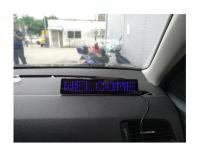 China Remote Control Car Window Acrylic Running Programmable Led Sign factory