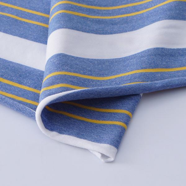 Quality Elastic Striped Material Fabric Comfortable Combing Lycra Texture 170gsm for sale