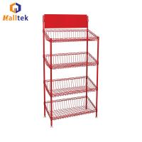 China 80kgs 1 - 4 Layer ODM Metal Wire Storage Shelves For Kitchen Supermarket factory