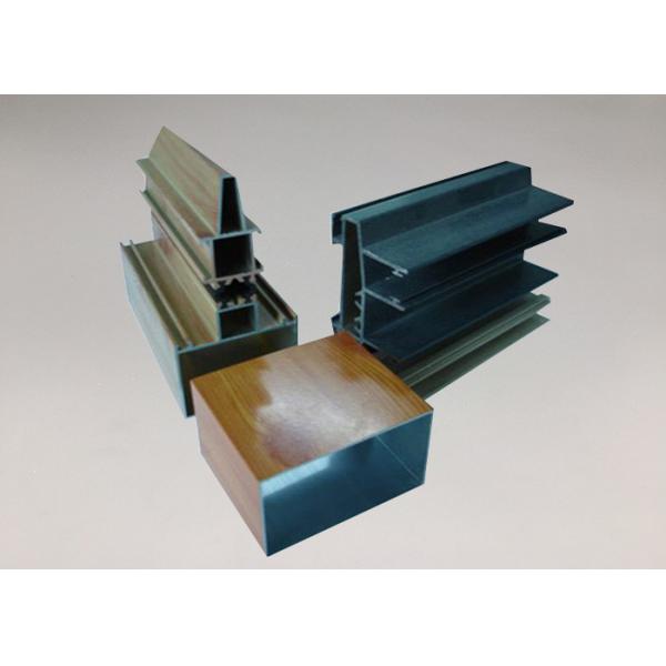 Quality Wood Grain Powder Coating Aluminium Extruded Products H Channel Extrusion for sale