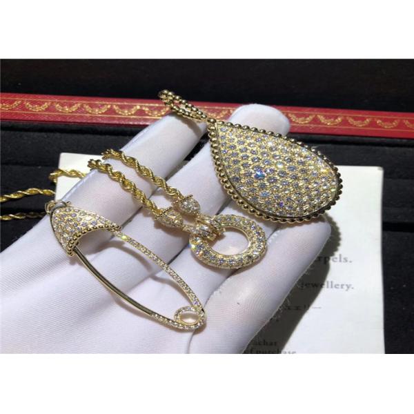 Quality Luxury  18K Gold Diamond Necklace wholesale gold jewelry manufacturers for sale