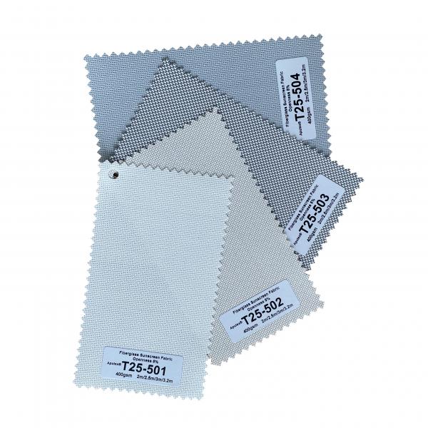 Quality Waterproof 400g/M2 Outdoor Blind Fiberglass Sunscreen Fabric 2m 2.5m 3m for sale