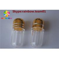 China Plastic container capsule sex pill bottle with metal cap wholesale pill bottles capsule shape container factory