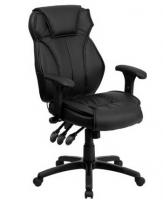 China High Back Black Leather China Office Chair factory