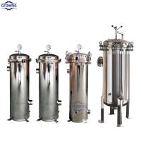 China Stainless steel 304 Single Bag Filter Housing Chemical Polymer cartridge Filter Machine Potion Filtration Multibag filte factory