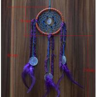China New Dream Catcher with Purple Floral Feather Car Wall Hanging Decor Ornament Crafts factory