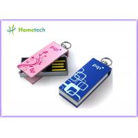 China Mini Pink Twist USB Sticks , Logo Laser Engraved Gifts USB Sticks factory