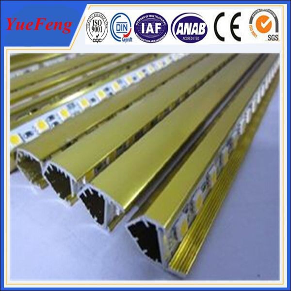 China aluminum profile for led display in golden finshing being good quality factory