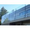 China Facial Mounted Frameless Glass Balcony Systems , Stainless Steel Balustrade With Glass Panels factory