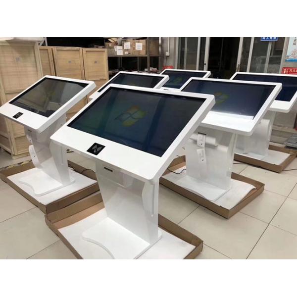 Quality Tempered Glass 300W 350cd/m2 Interactive Touch Screen Kiosk for sale