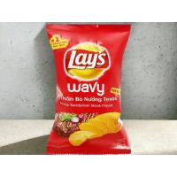 China Lay's Wavy Manhattan Steak Chips - 40 -Pack Bulk Case (90g Each) for Wholesale & Retail Sales factory