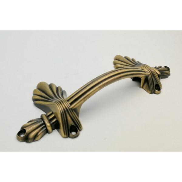 Quality Shell Design Metal Coffin Handles Antique Brass Color 21*11cm Dimension for sale