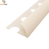 China 10×2500mm PVC Tile Trim Round Open Shape For Tile Edge Protection​ factory